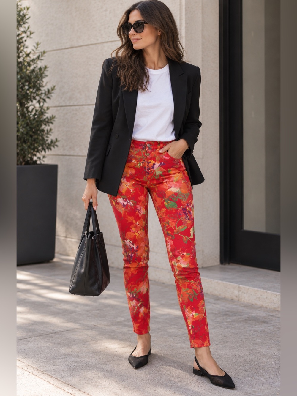 Ralph Lauren Red Floral Skinny
Low- Rise Jeans